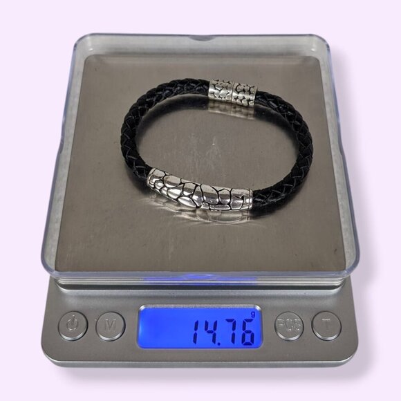 Premier Designs Black Braided Leather Bracelet - Picture 6 of 6